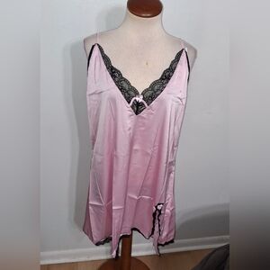 Ekouaer/  Sexy Pink Satin Nightie- W Sz XL